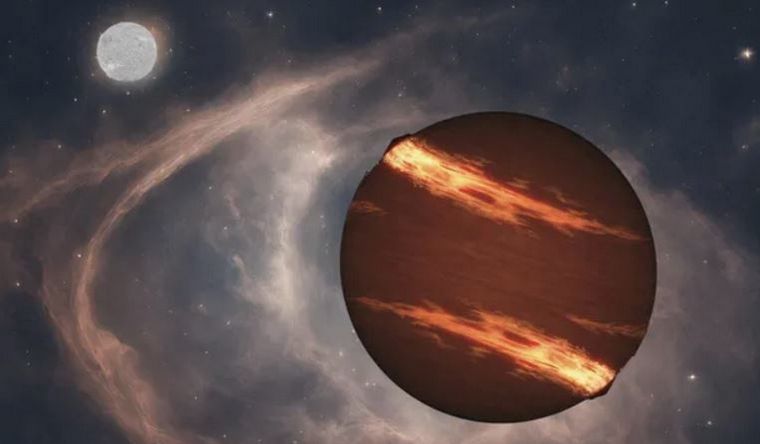 Una ilustración muestra un mundo parecido a Júpiter orbitando una estrella enana blanca muerta. Foto: Dpa.
