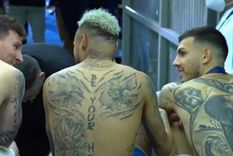 Messi, Neymar y Paredes, luego de la final. Foto: Captura