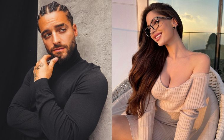 Maluma y la modelo Natalia Barulich. Foto: Instagram
