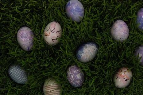 Huevos de pascua estampados: ¡muy sencillo!