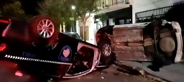 El incidente ocurrió en el barrio porteño de Palermo. El agente de la Policía de la Ciudad fue derivado con politraumatismos al Hospital Fernández. Foto: Captura de video