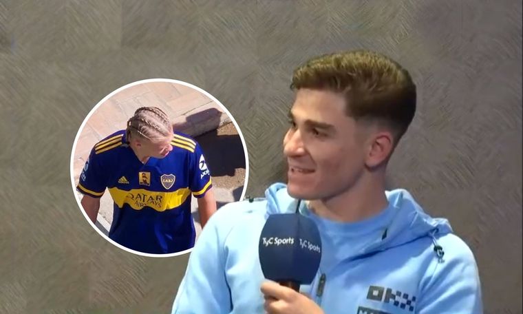 Julián Álvarez habló de su relación con Haaland y su simpatía con Boca.