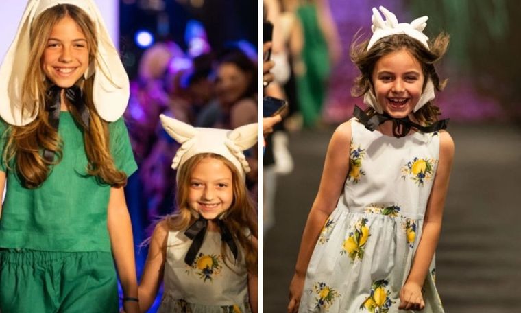 Lola y Emma Demichelis y Serena Rodríguez Larreta debutaron como modelos Evangelina Anderson y Bárbara Diez estuvieron presentes