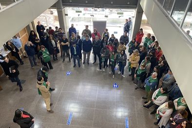 MDZol | Los judiciales realizan asambleas para protestar. Son los únicos que no aceptaron la propuesta de aumento salarial. Foto: Twitter Judiciales Mendoza