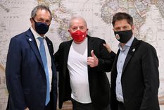 Scioli, Kicillof y Lula Da Silva. Foto: Télam Scioli, Kicillof y Lula Da Silva. Foto: Télam