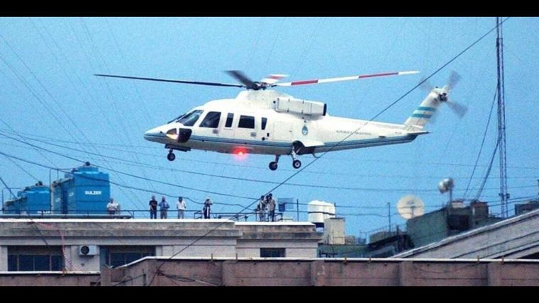 EL 20 de diciembre de 2001 renuncia el Presidente Fernando de la Rua. Foto: Gentileza: Telam