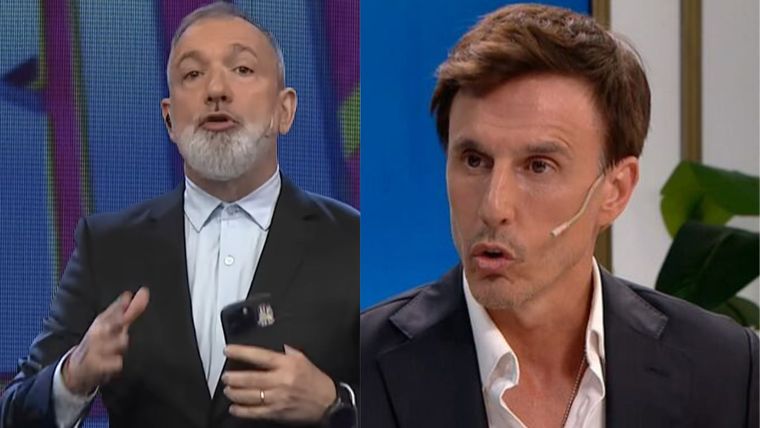 Furioso cruce entre Moritán y Duggan. Fotos: capturas de video/ C5N/ El Trece.&nbsp;