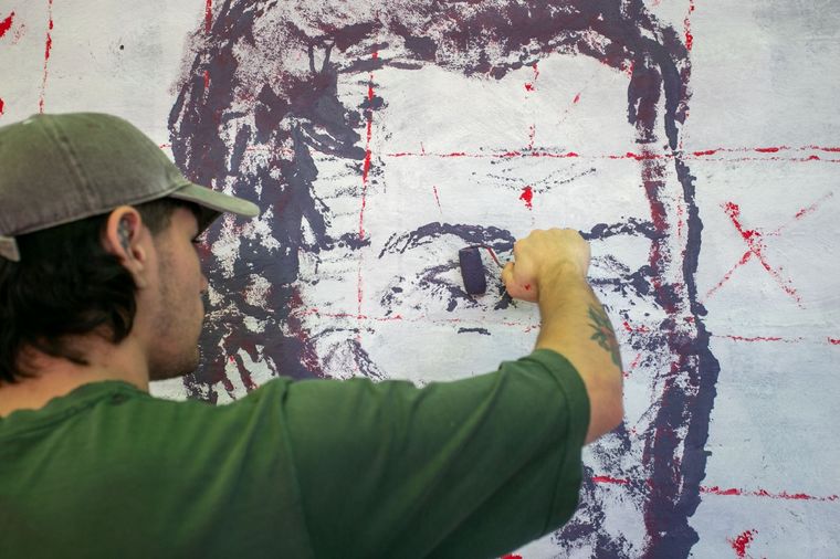 El joven deberá pintar un mural de José de San Martín para reparar el daño Foto: Municipalidad de la Ciudad de Mendoza