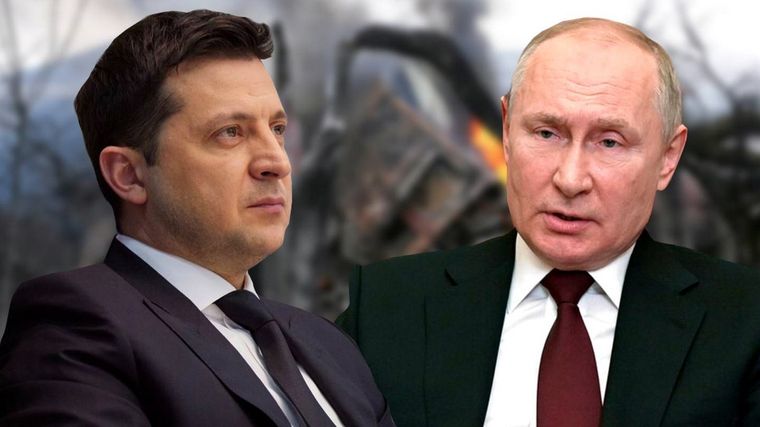 Zelenski y Putin, enemigos. Foto: ElFinanciero.