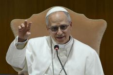 El papa León XIV mantuvo un encuentro con los cardenales que lo eligieron Foto: EFE