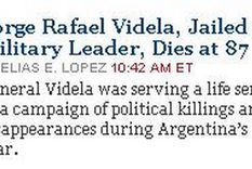 el new york times destaco que menem perdono a videla