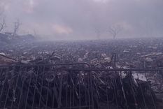 El incendio en la playa San Agustín generó una nube tóxica que es riesgosa para la salud. Foto: Télam