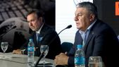 Guillermo Tofoni junto al presidente de la AFA, Claudio Chiqui Tapia.