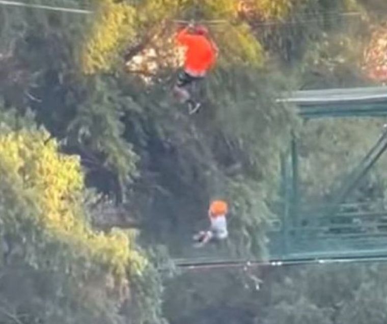 El momento en el que se cayó el nene en México Foto: Screenshot