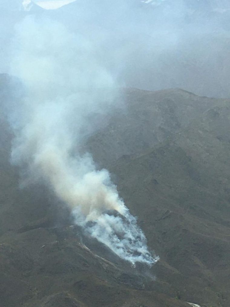 El incendio en Tupungato.