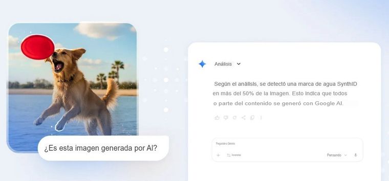 La tecnología SynthID permite rastrear el origen de las imágenes para asegurar que se sepa cuándo interviene un algoritmo. La tecnología SynthID permite rastrear el origen de las imágenes para asegurar que se sepa cuándo interviene un algoritmo.