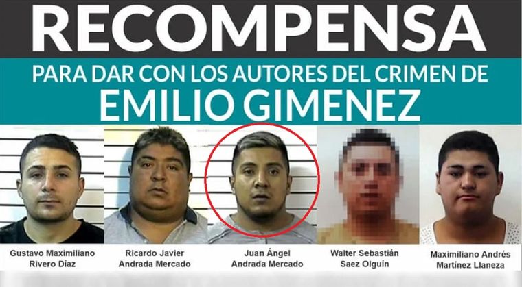 Las personas buscadas por el crimen de Emilio Giménez