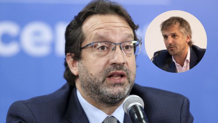 El extitular del Indec, Marco Lavagna, y su nuevo director, Pedro Lines.
