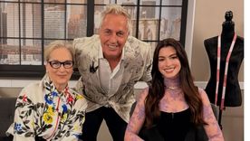 Marley junto a Meryl Streep y Anne Hathaway. Marley junto a Meryl Streep y Anne Hathaway.