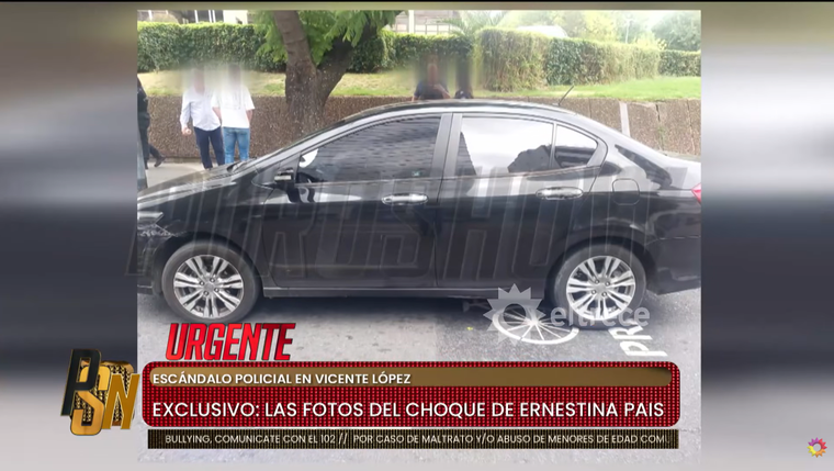 El vehículo de Ernestina Pais tras el accidente. El vehículo de Ernestina Pais tras el accidente.