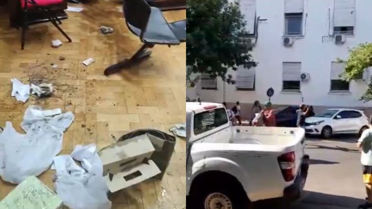 Disturbios adentro y afuera del Concejo Deliberante en Morón.