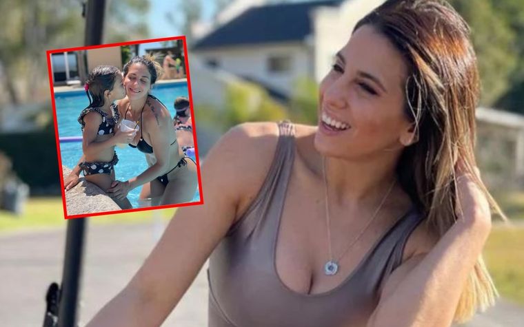 Súper mamá Cinthia presumió de su nueva pileta.