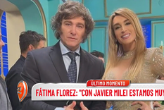 Javier Milei y Fátima Flórez comenzaron su relación tras coincidir en el almuerzo de Mirtha Legrand. Foto: Captura de pantalla