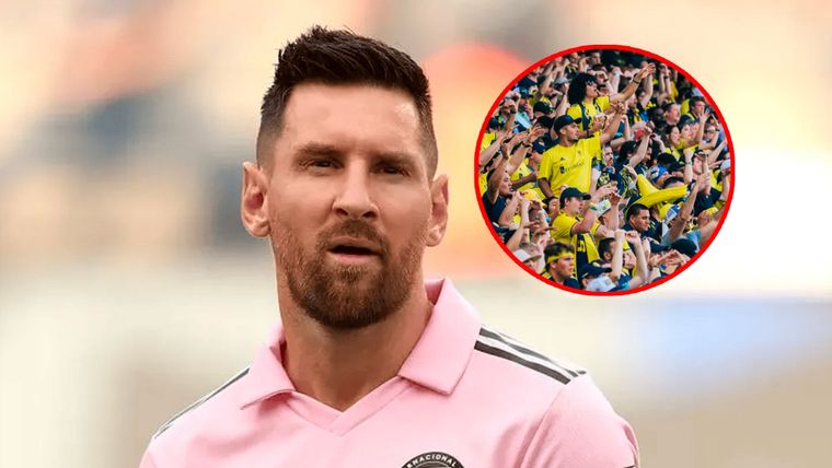 Los hinchas del Nashville desafiaron a Messi antes de la final con el Inter Miami