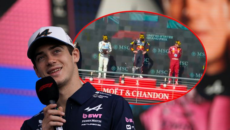 Colapinto fue ovacionado durante la premiación del GP de Estados Unidos.