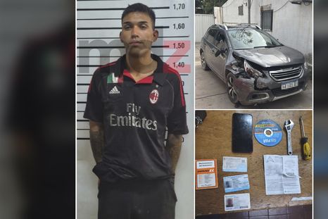 Enzo Torno Quiroga, el sospechoso de 25 años detenido por el robo de la camioneta. Enzo Torno Quiroga, el sospechoso de 25 años detenido por el robo de la camioneta.