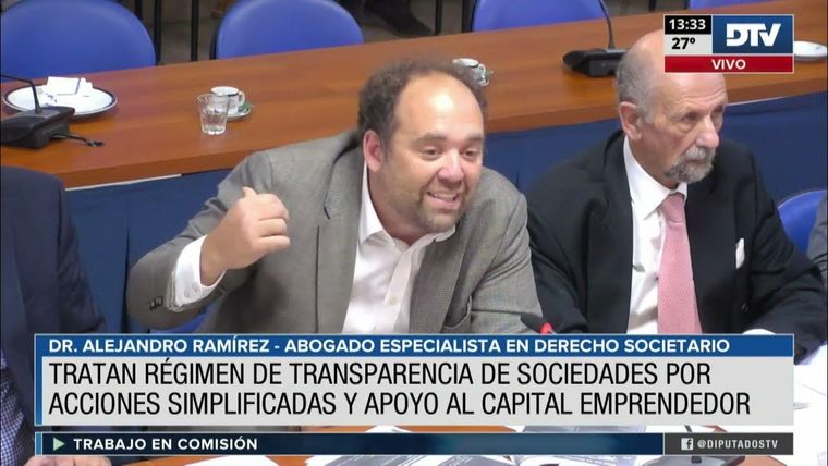 Ramírez exponiendo en el Congreso en 2023. Ramírez exponiendo en el Congreso en 2023.