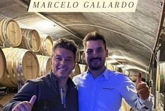 Marcelo Gallardo en Mendoza. El Muñeco junto al enólogo Rodrigo Serrano. ¡Mirá las fotos al final de la nota! Foto: Instagram