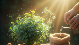 Una planta con energía. Fuente: IA Gemini. Una planta con energía. Fuente: IA Gemini.