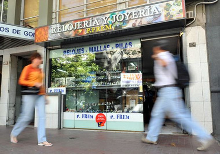 La joyería que fue asaltada esta madrugada. Foto: Nacho Gaffuri / MDZ