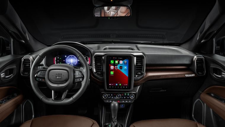 Interior de la Fiat Toro Foto: Stellantis