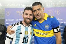 El GOAT dijo presente en el homenaje al 10. Foto: Boca Juniors