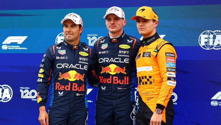 Los tres primeros de la clasificación en Japón. Foto: @f1