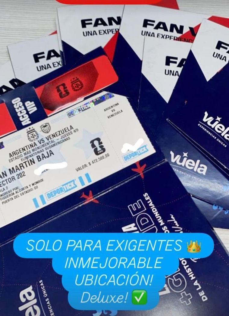 La acusada vendía en las redes sociales entradas para el partido de la Selección Argentina de Fútbol y la de Venezuela este jueves. La acusada vendía en las redes sociales entradas para el partido de la Selección Argentina de Fútbol y la de Venezuela este jueves.