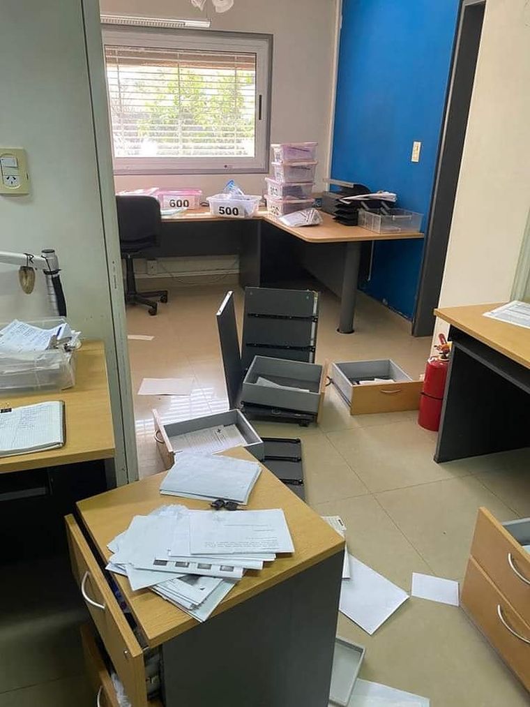 Así quedó el laboratorio tras el asalto