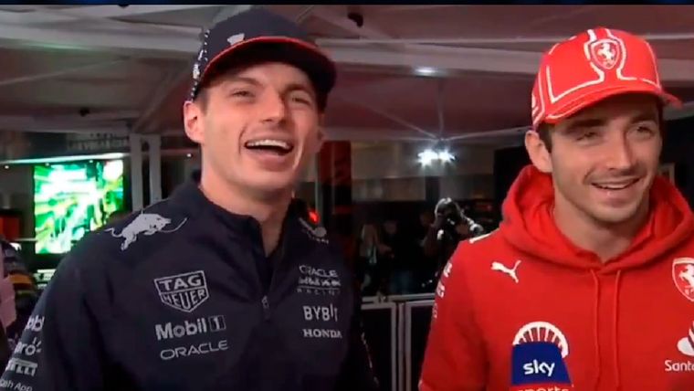 Verstappen y Leclerc protagonizaron una desopilante charla en el Gran Premio de Las Vegas de la F1