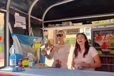 Paola Varo y María Pía: un momento de la presencia de AMA en la Fórmula 1 de Mónaco. En la nota, detalles. Foto: Gentileza