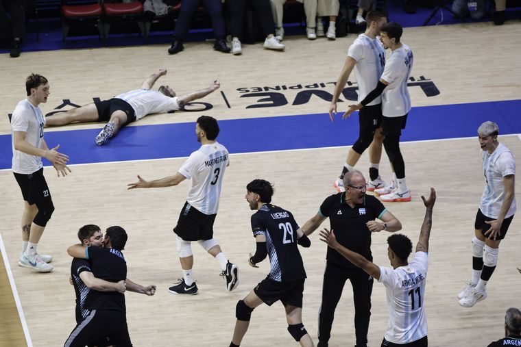 Así se celebró el punto de la clasificación de la Argentina.&nbsp;