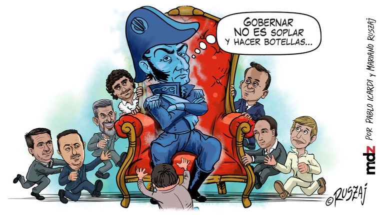 viñeta sillón de san martín 105-MDZ-Todos-quieren-ser-candidatos-105