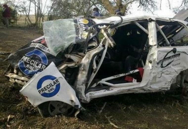 Asi quedo el vehículo de Lupino tras el accidente