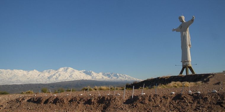 El Cristo Rey, de Tupungato. Foto: Ulises Naranjo / MDZ.