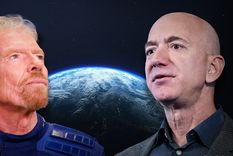 Branson y Bezos, competencia espacial. Foto: InfoCancha. Branson y Bezos, competencia espacial. Foto: InfoCancha.
