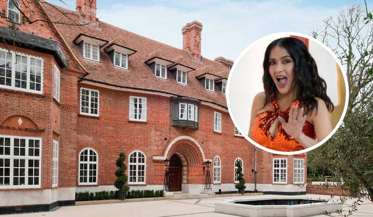 La extraordinaria mansión de Salma Hayek tiene 14 habitaciones, 3 pisos y dicen estar embrujada.