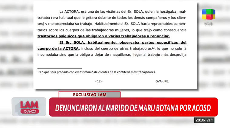 El marido de Maru Botana fue denunciado. El marido de Maru Botana fue denunciado. 