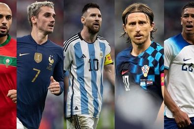 MDZol | Sofyan Amrabat, Antoine Griezmann, Lionel Messi, Luka Modric y Jude Bellingham han tenido un Mundial sobresaliente. Foto: GETTY IMAGES