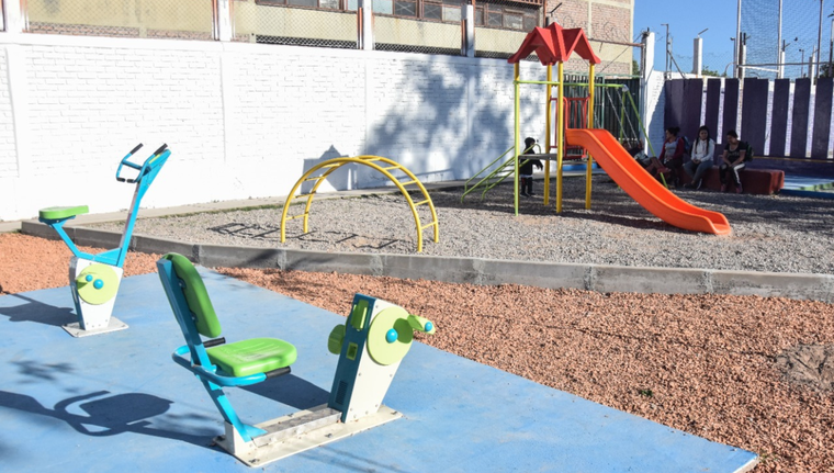 Plaza de bolsillo en el barrio Chile de Godoy Cruz. Foto: X @TadeoGarciaZalazar